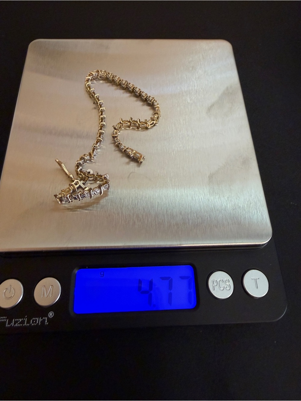 MGM Jewelry Inc 10K Gold Diamond Tennis Bracelet Safety Clasp Delicate Dainty - Picture 12 of 12